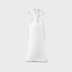 Opakowanie na prezent – mały woreczek welurowy biały, 16 x 37 cm